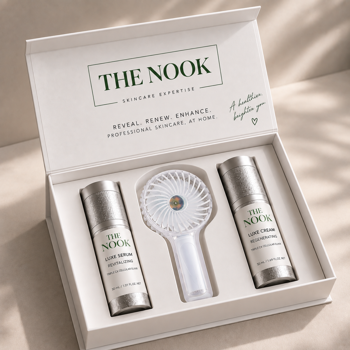 2-Piece Skincare Set + Mini ventilateur